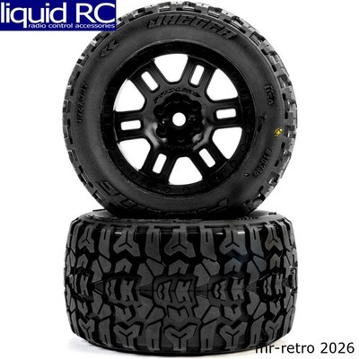 Pro-Line 1034610 Jaeger F/R MT Tires MTD 12mm Black Split Six 2 for ARRMA Mini K
