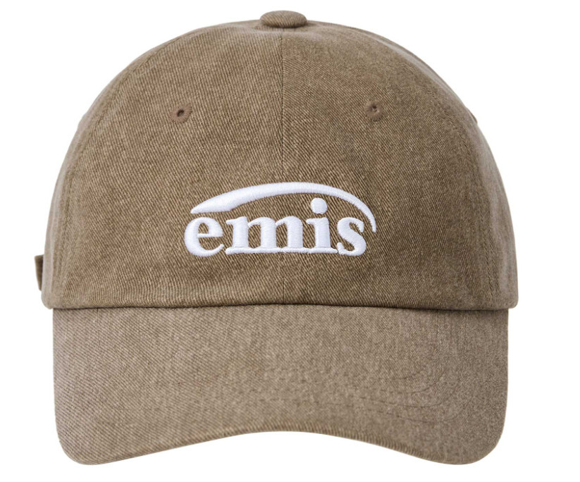 Korean Brand EMIS New Logo Pigment Ball Cap Unisex Casual Lifestyle Hat Brown 15390₽
