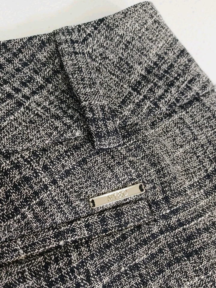 NWT NY&C 7th Avenue Dress Pants Womens Sz 10 Grey Black Bootcut Stretch (H14) - Image 3 of 4