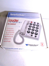 Williams Sound TeleTalker Amplified Large Button Corded Telephone Phone