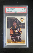 1985 O-PEE-CHEE OPC Hockey #9 Mario Lemieux Penguins RC Rookie HOF PSA 6