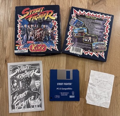 Street Fighter PC 3,5'' Floppy Kixx 1989 Capcom Komplett Box