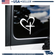 Love Cross Sticker Decal, Waterproof Vinyl Car Exterior Decoration BColor: White
