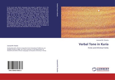 Leonard M. Chacha | Verbal Tone in Kuria | Taschenbuch | Englisch (2011)