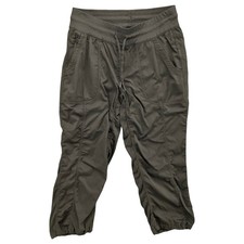 The North Face Aphrodite 2.0 Capri Pants Womens Olive Green Nylon Stretch Size M