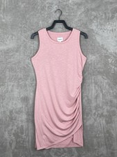 Nine West Pink Sleeveless Dress Women’s Large Ruched Side Stretch Casual