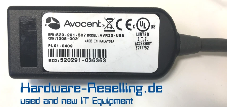 Avocent AVRIQ-USB 520-291-507 KVM IP Cable Adapter mit RJ-45 und VGA + USB - Bild 3 von 3