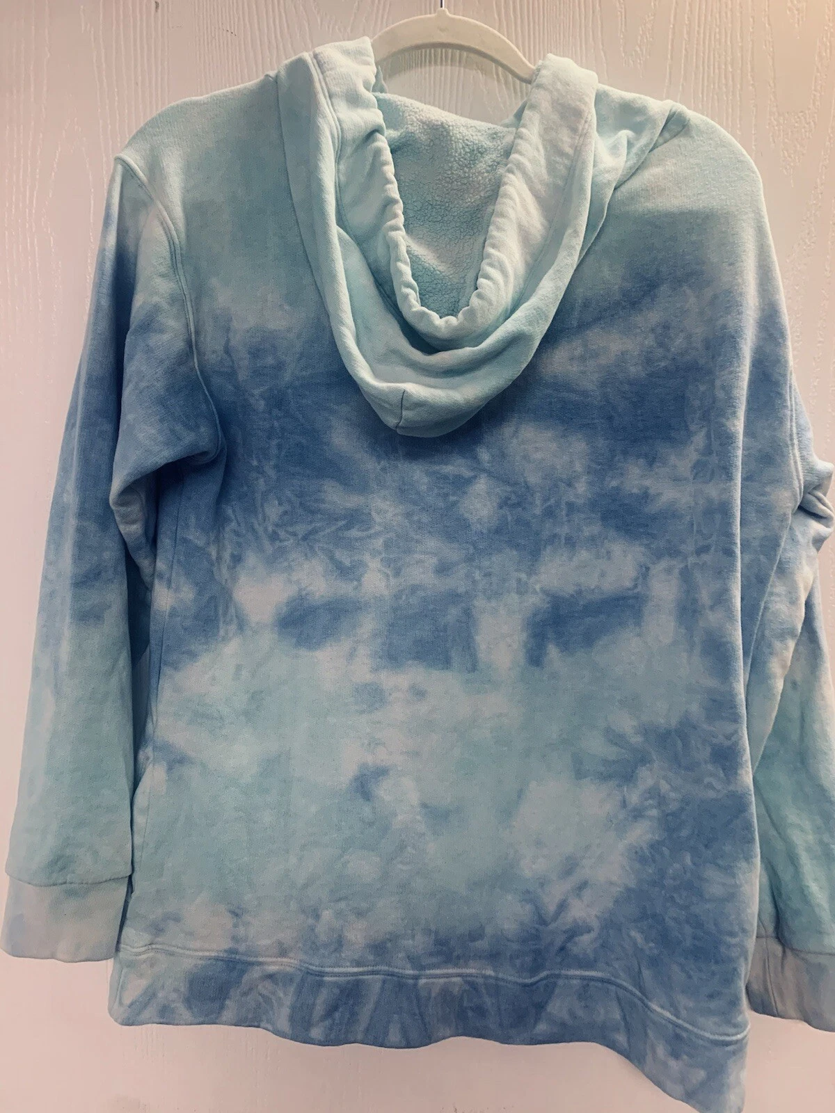 UNDERCOVER Victoria's Secret Maglione Donna L Tye Dye Blu Pullover Felpa con Cappuccio XS