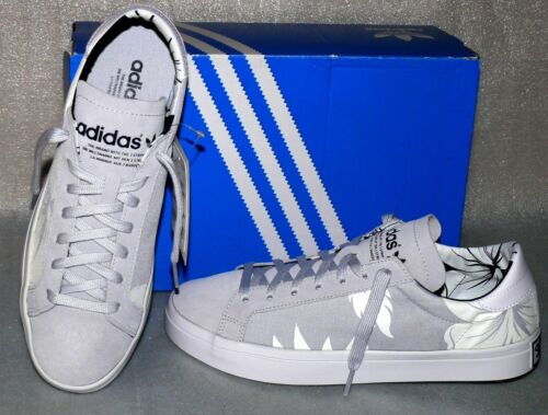 Adidas S78782 Court Vantage Rau UP Leder Schuhe Sneaker Boots 41 1/3 Grey White - Afbeelding 1 van 12
