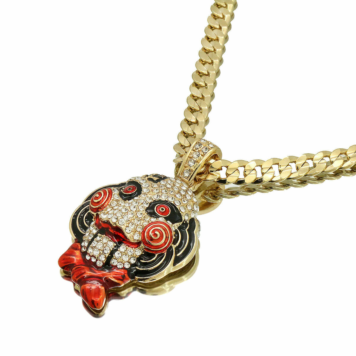 Hip Hop Gold PT Tekashi69 Jigsaw pendant & 4mm 20 Hip Hop Gold PT Tekashi69 Jigsaw pendant & 4mm 20