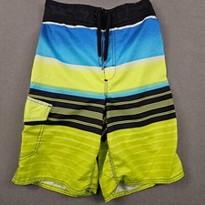 Swim Shorts Youth L Joe Boxer Mesh Lined Trunks Drawstring Cargo Pocket