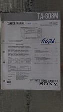 Sony ta-808m Service Manual schematic Original repair book stereo amplifier amp