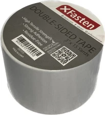 XFasten Double Sided Tape, Removable, 3-Inch by 15-Yards, Single Roll