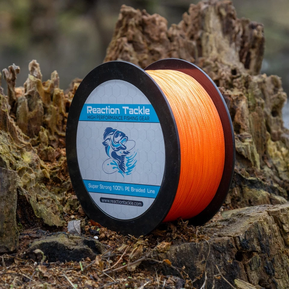 Reaction Tackle High Performance Braided Fishing Line / Braid - Hi Vis Orange - Image 3 of 4