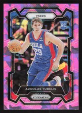 Azuolas Tubelis RC Pink Ice Prizm 2023-24 Panini Prizm #283 Philadelphia 76ers
