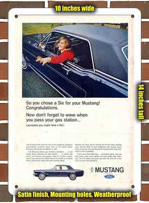 Plaque publicitaire - Ford - Mustang - Métal - 41x32 cm - Vintage