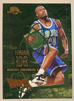Isaiah Rider 1995-96 SkyBox Premium Atomic Timberwolves  #A8 Free PWE Shipping