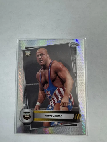 2025 Topps Chrome WWE Kurt Angle Prism Refractors