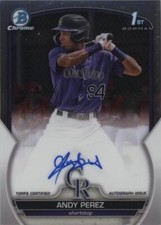 2023 Bowman Chrome - Prospect Autographs Andy Perez #CPA-APZ (AU, RC)