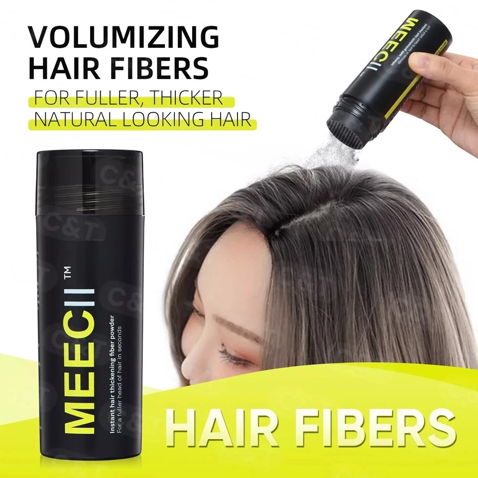 Hair Loss Building Fibers Alopecia Keratin Thicker Concealer Hair Fiber Black AU - image 2 of 4