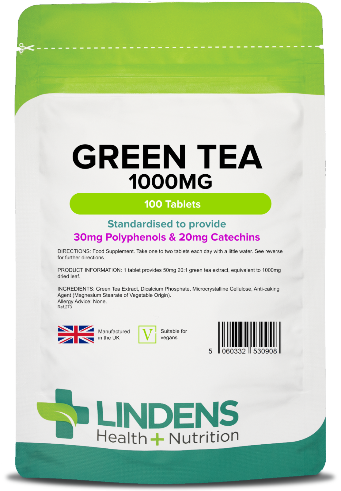 **Lindens GREEN TEA Extract 1000mg Tablets (100) for Weight Loss, Fat burner - Image 3