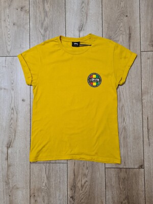 VINTAGE STUSSY SHIRT 90s RETRO RARE STUSSY DESIGNS T-SHIRT S BIG