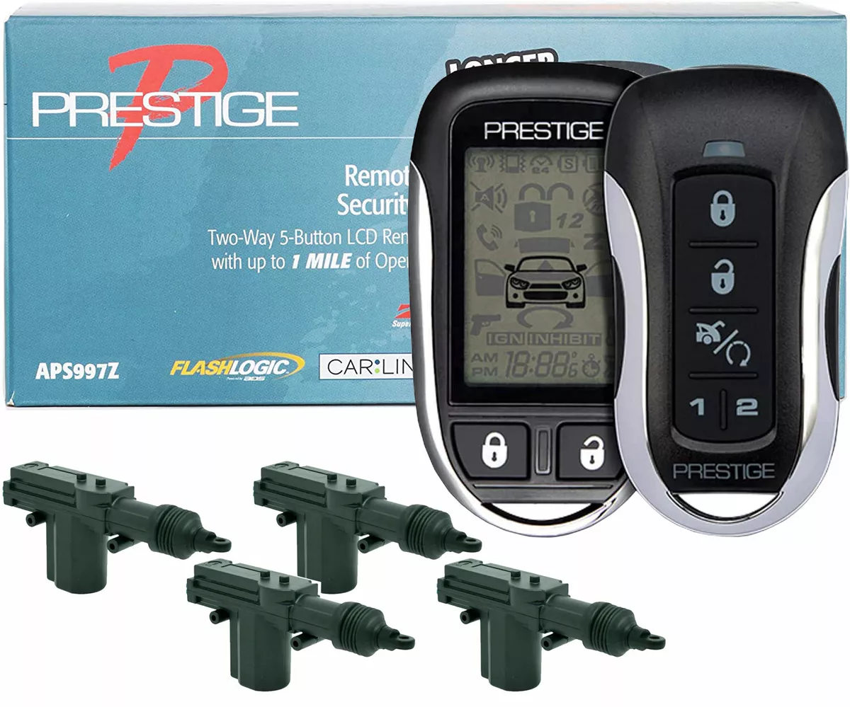 Audiovox Prestige APS997Z 2 Way Car Remote Start Alarm 4x Universal Door Lock