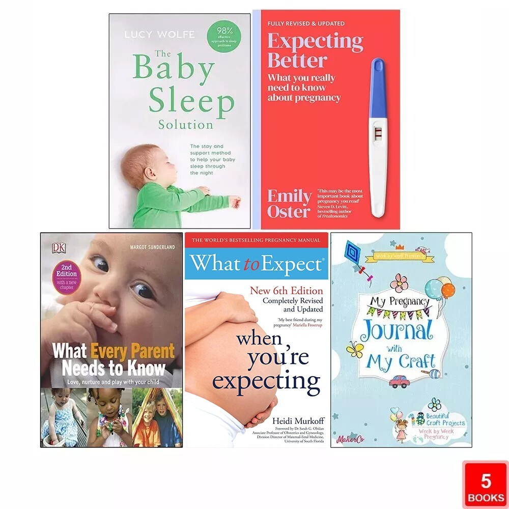 Baby Sleep, Expecting Better, What Every,What to Expect,My Pregnancy 5 Books Set
