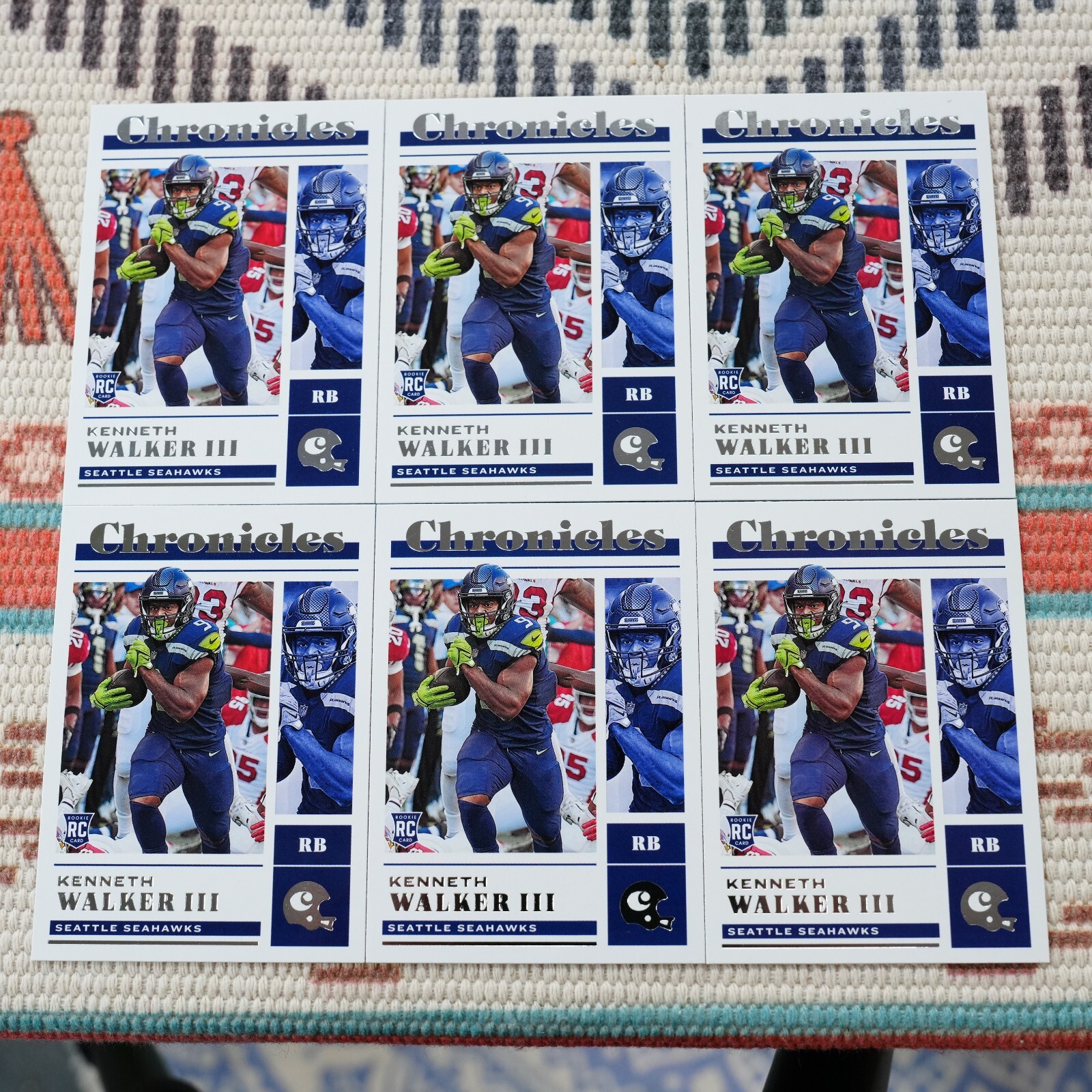 2022 Panini Chronicles #42 Kenneth Walker III Base RC Rookie (x 6)