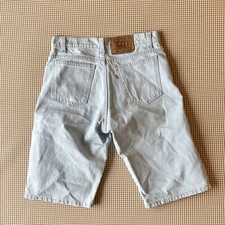 Vintage Levi s 550 orange tab Made in USA Bermuda denim shorts Light Wash Boho