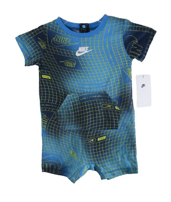 NWT Nike Infant Geometric Bodysuit 18M Baltic Blue