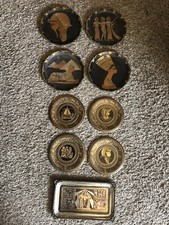 Ancient Egyptian Artifact Amulet Antique Statue Rare Plates Unique 10 Pieces Lot