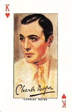 CHARLES BOYER Star of the Silver Screen Hollywood Single Swap Playing Card