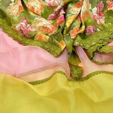 Indian Vintage Dupatta Long Stole Georgette Digital Printed Scarves Veil Hijab