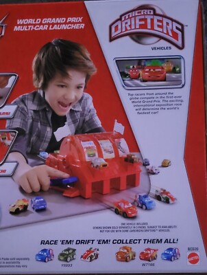 Disney CARS Micro Drifters World Grand Prix Multi Car Launcher Toy