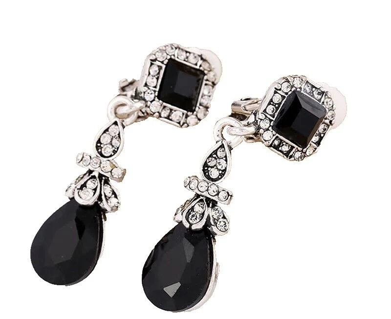 Onyx Glass Fashion Earrings