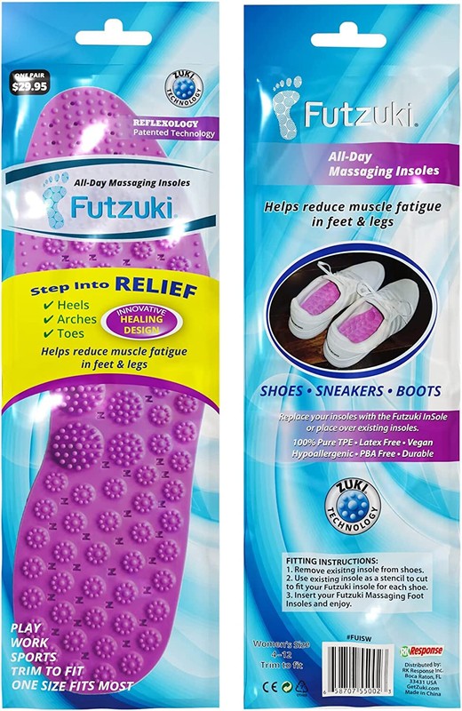 FUTZUKI Shoe Insoles WOMENS SIZE 4-12 Trim To Fit - NIB - 2 PACK