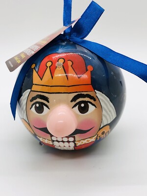 NUTCRACKER Twinkling Treasures 3D Blinking Christmas Ornament Shatterproof 
