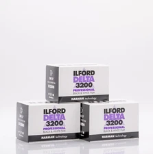Ilford Delta 3200 Professional  Black and White 35mm Film (36 Exposures, 3-Pack)