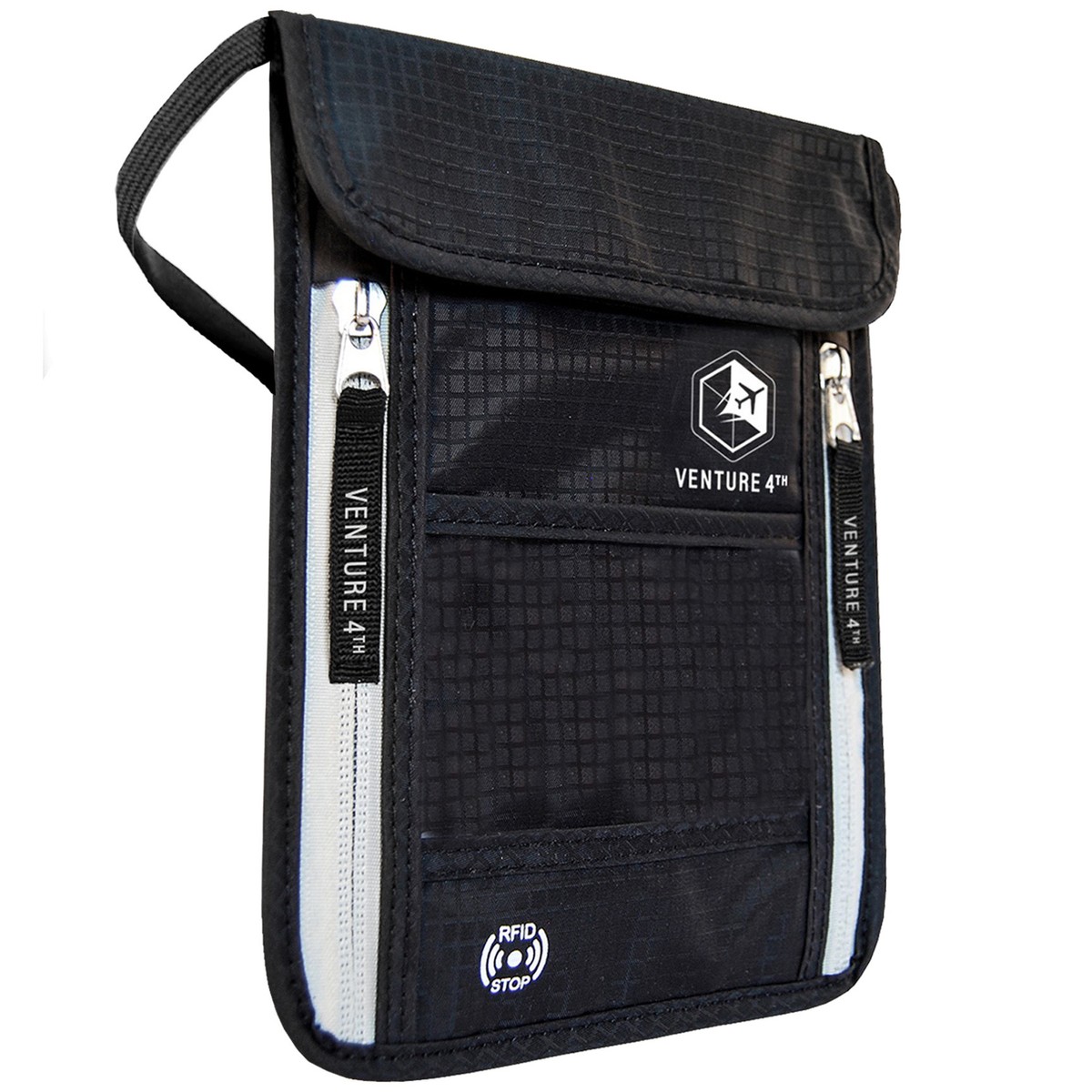 VENTURE 4TH Travel Neck Pouch Neck Wallet with RFID Blocking
