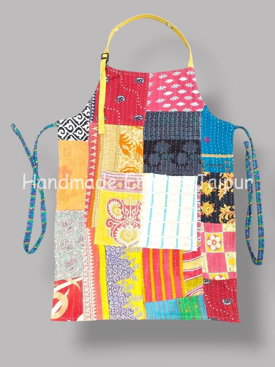 エプロン Kantha Quilt Apron Cotton Sari Kantha Apron