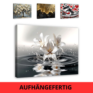 Leinwand Bilder Abstrakt Blumen Modern Schlafzimer Wohnzimmer Leinwandbild Bild