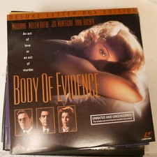 BODY OF EVIDENCE LaserDisc Madonna Willem Dafoe Joe Mantegna Anne Archer