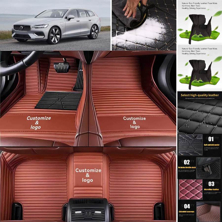 Volvo V60 Custom Luxury Waterproof Floor Mats Auto Liners