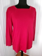 Vintage Pull maille laine/acrylique rouge  Saint James XL 44 Made in France