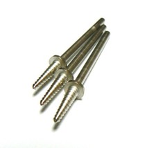 Mini Mandrel Tapered Threaded Head Mandrel Pointed Screw Thread 3/32" Shank 3Pcs