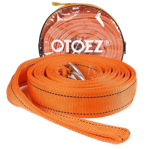 Heavy Duty Recovery Tow Rope Strap w/ Safety Hooks 13,000 Lb Capacity 2" X 20' eBay