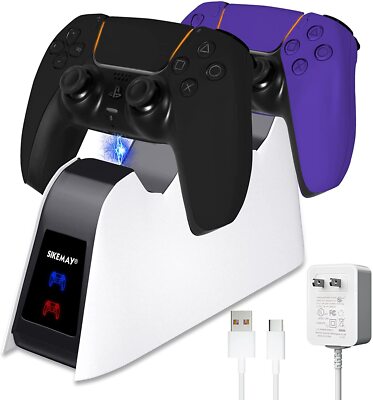 PlayStation 5 (PS5) Controller Charger Station with Fast Charging AC Adapter 