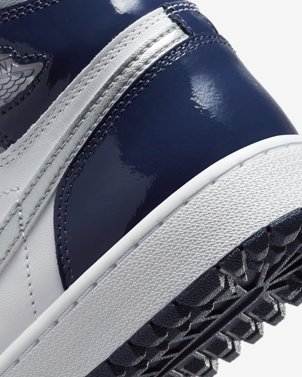 Nike Air Jordan 1 High G Golf Men's Shoes Navy Blue White Nike Air Jordan 1 High G Golf Men's Shoes Navy Blue White