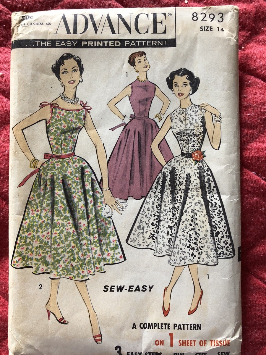 slim fit dress slacks Vintage 1950's Women's Cocktail Dress Sewing Pattern, Vogue 7966, B32